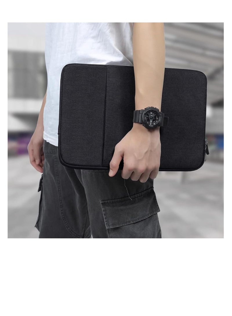 13 inch Laptop Sleeve Bag Compatible with MacBook Air Mac Pro M1 Surface Lenovo Dell HP Computer Bag Accessories Polyester Case with Pocket (Black)  - Image 5