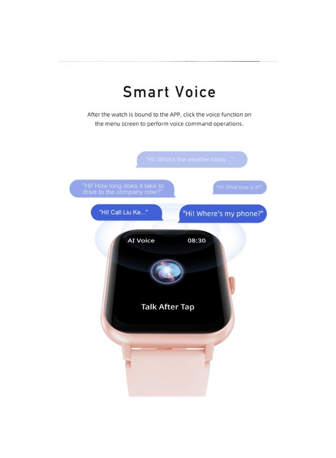 Smart Watch (Answer/Make Calls), 1.83-Inch Creen Smart Watches, for Men Women 100+ Sport Modes Fitness Watch with Heart Rate/Blood Pressure Monitoring, IP67 Waterproof Smartwatch Green - Image 4