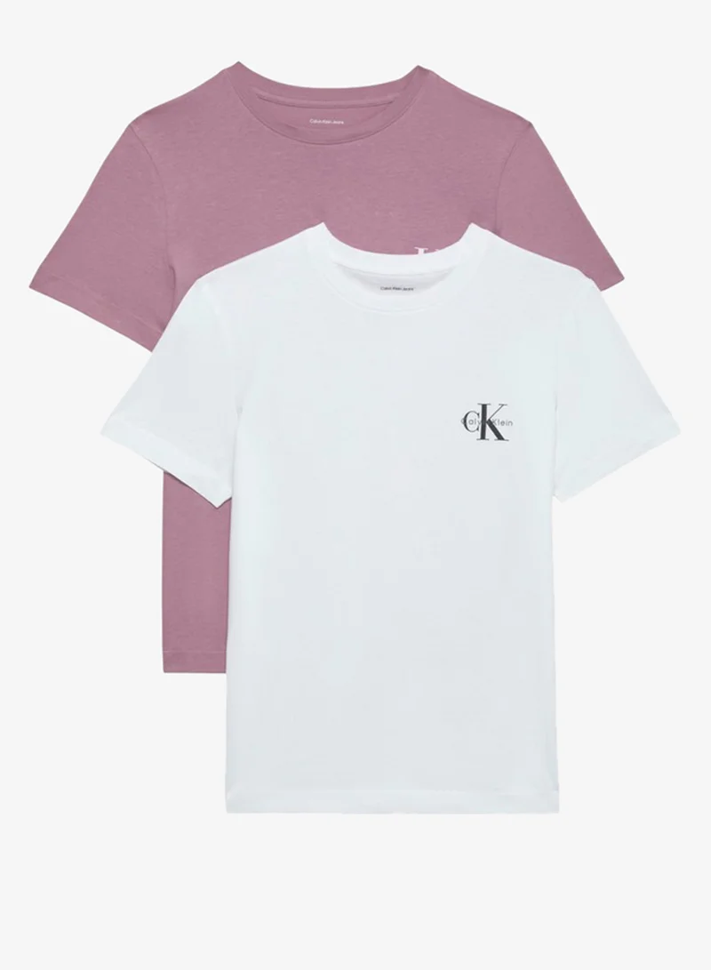 2 Pack Cotton Monogram T-shirts