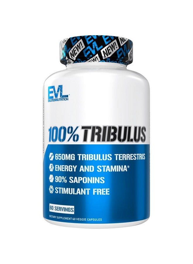 Evlution Invigorating Pure Tribulus Terrestris for Men - Performance Maximizing Testosterone Booster Tribulus Terrestris Supplement with 90% Saponins - Plant Based Stamina Strength and Energy Pills for Men - Image 1