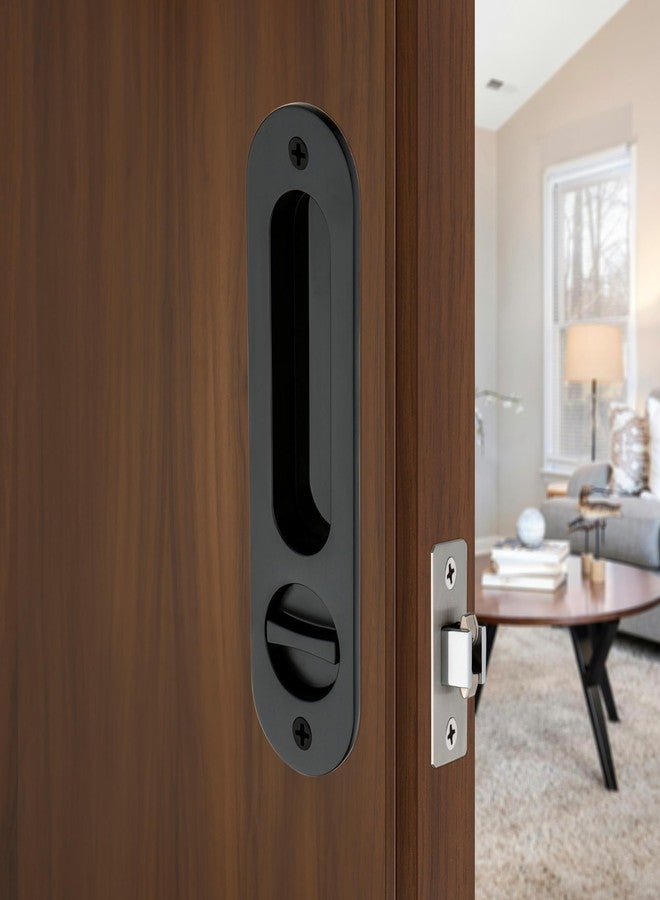 LAPO Sliding Door Lock | Zinc Alloy | Premium Black Finish | Fits 35mm–50mm Door Thickness | Heavy Duty Handle with Privacy Lock for Wooden & Metal Sliding Doors | Home & Office Use - Image 1