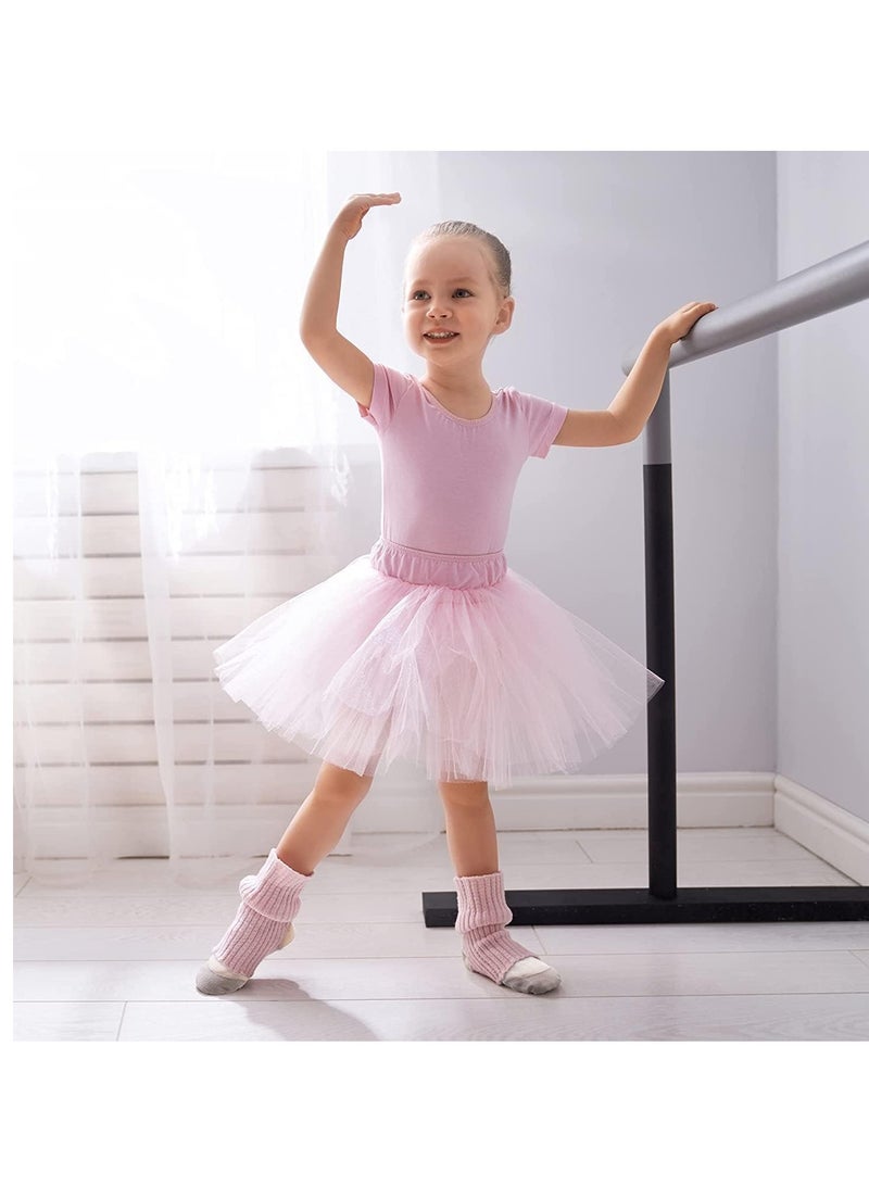 SPORTQ Ballerina Shoes Canvas Leather Sole Flat Dance Shoes Toddler Kids Yoga/Ballet Dancer Shoes Flesh color US 25