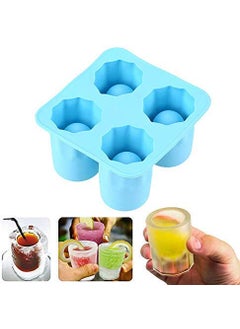 PAVITYAKSH PAVITYAKSH ICE Glass Mold Silicone Ice Shot Glass Maker 4 Cup Shape Cube DIY Molds Trays Freeze Mold Icing Box Chocolate Candy Mould Non Stick Tray Party Bar Tools Mold.  - Image 2
