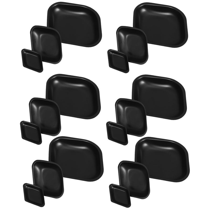 30pcs Plastic Weighing Dishes Set Black Mini, Medium, Large Weigh Boats for Lab Scale, Powder Measuring, Food Sample Trays for Accurate Measurement in Laboratory and Jewelry Making - Image 1