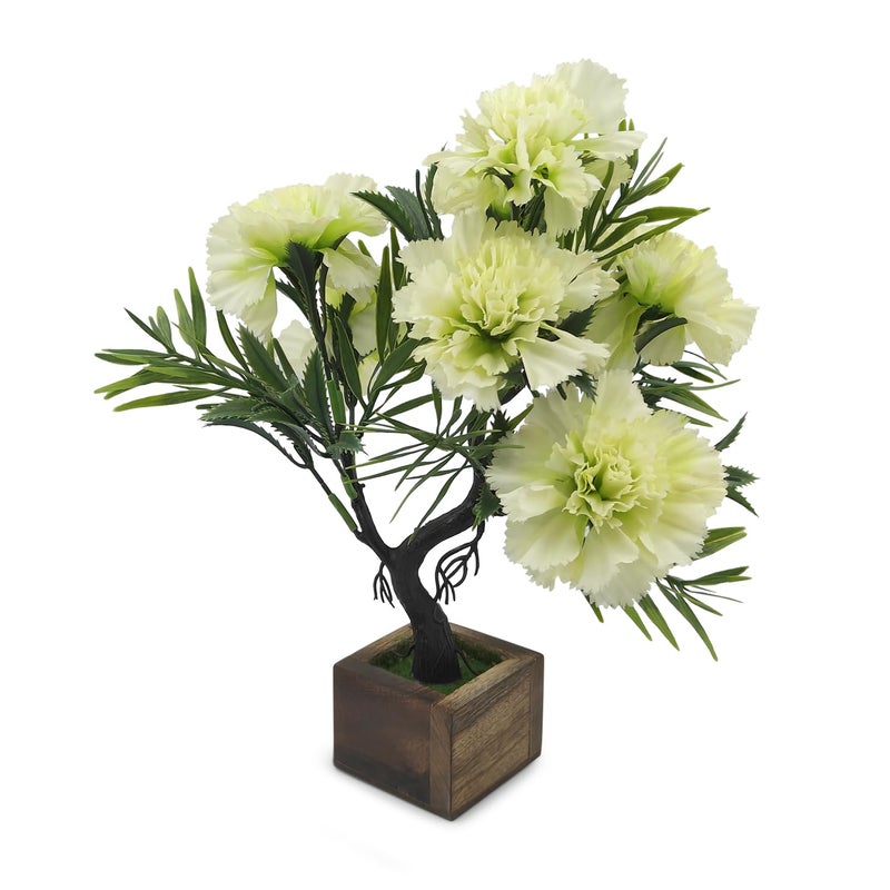 DecoreBugs Artificial Flower Tree Bonsai with Wooden Pot for Indoor Home Office Décor - Image 1