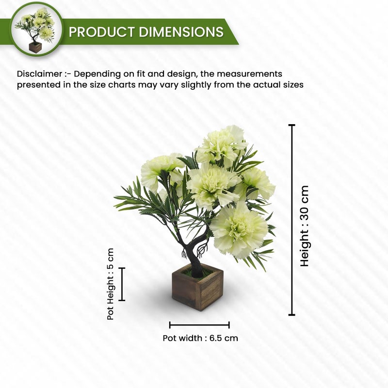 DecoreBugs Artificial Flower Tree Bonsai with Wooden Pot for Indoor Home Office Décor - Image 4
