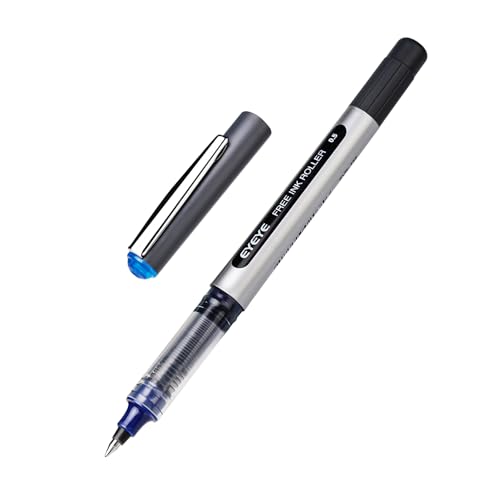 EYEYE 25 Pack 0.5mm Blue Rollerball Pens Extra Fine Point Quick Dry, Liquid Ink Pens Fine Point Smooth Writing Pen for Journaling, Note Taking, Office, School Supplies - Image 3
