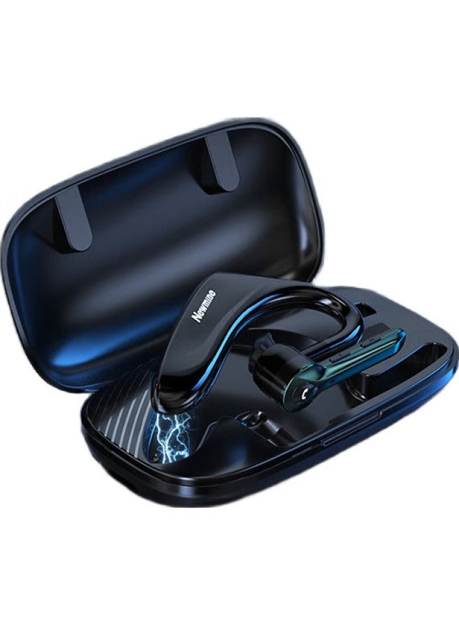 Newmine Wireless Bluetooth Earphones, Single Ear In-Ear Or Ear-Hook Style, For Running, Sports, Business, Car Use, Driving, Calls, Text Messages, Compatible With Apple And Huawei, High-Definition Calling, Upgraded Charging Case - Image 2