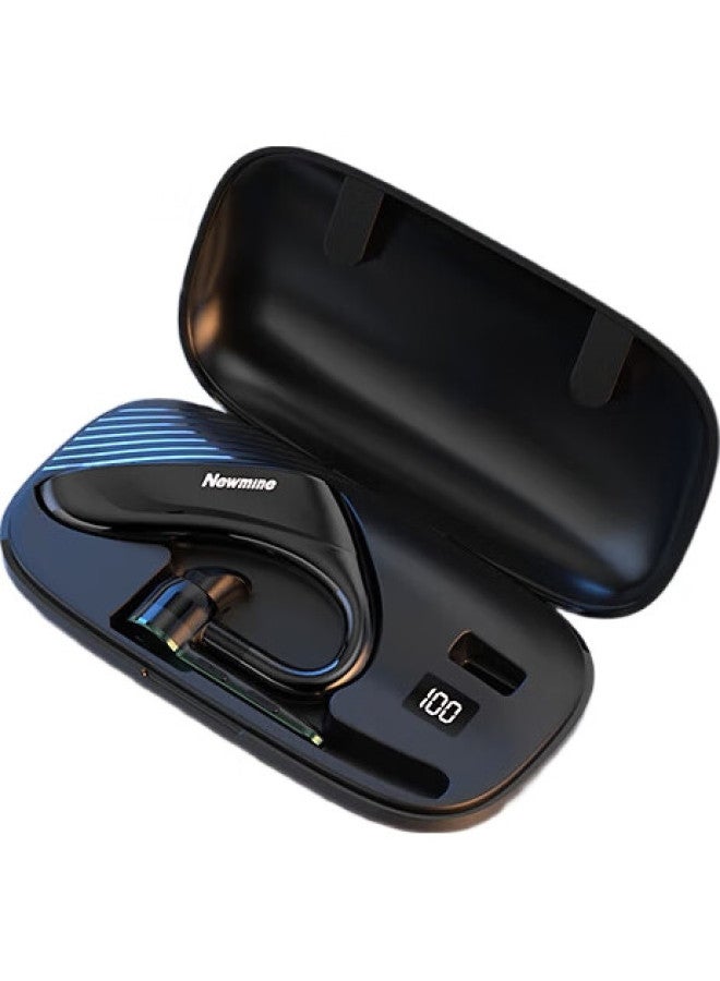 Newmine Wireless Bluetooth Earphones, Single Ear In-Ear Or Ear-Hook Style, For Running, Sports, Business, Car Use, Driving, Calls, Text Messages, Compatible With Apple And Huawei, High-Definition Calling, Upgraded Charging Case - Image 3