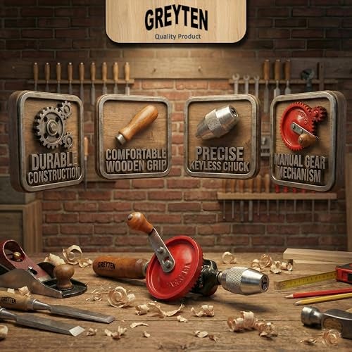 GREYTEN Heavy Duty Hand Drill Machine (1/4) - Image 3