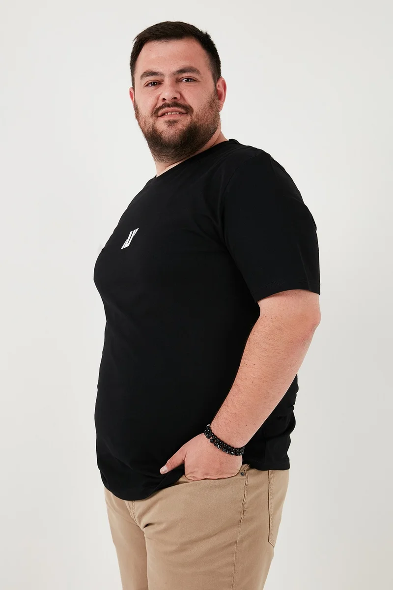 بوراتي Cotton Regular Fit Crew Neck Plus Size T Shirt Men's T Shirt 5902753B