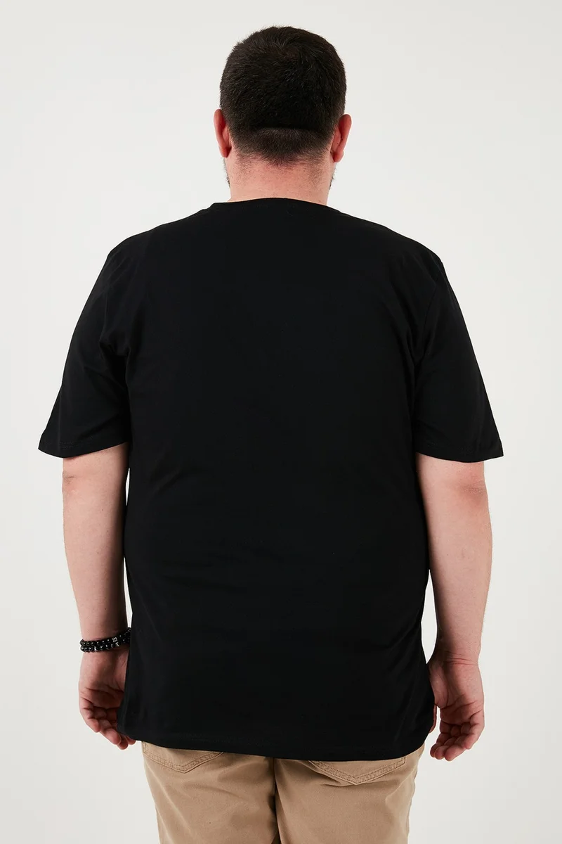 بوراتي Cotton Regular Fit Crew Neck Plus Size T Shirt Men's T Shirt 5902753B