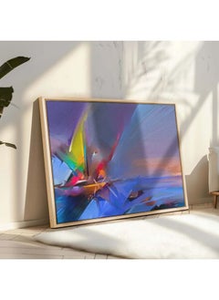 Abstract Portrait Of Sail On Sea Framed Canvas Wall Art