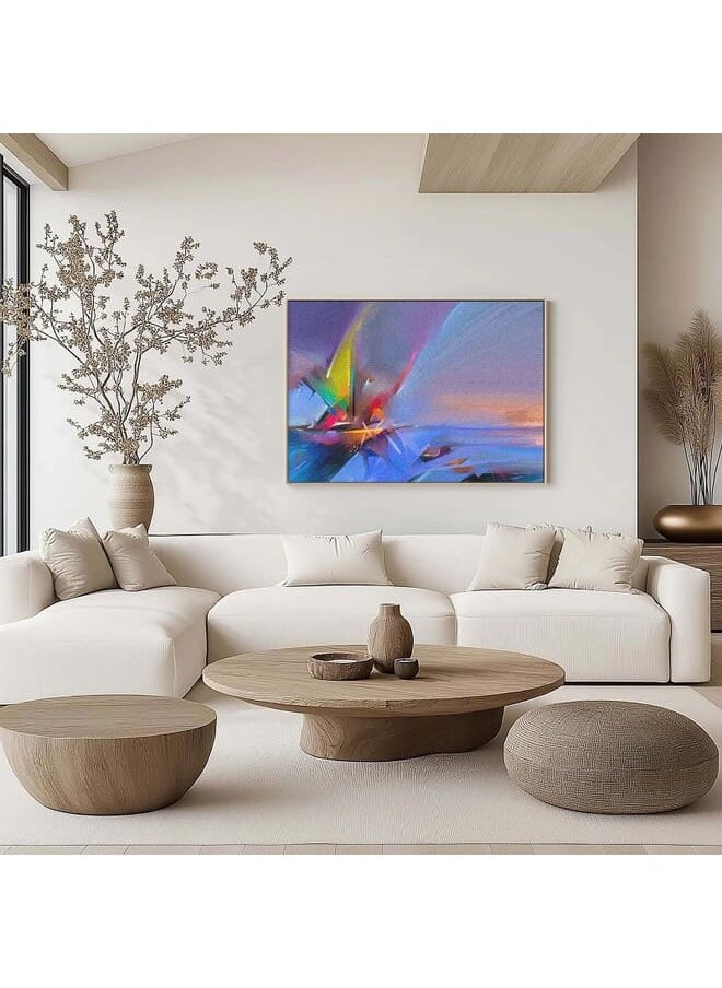 Home Gallery - Abstract Portrait Of Sail On Sea Framed Canvas Wall Art - Image 1