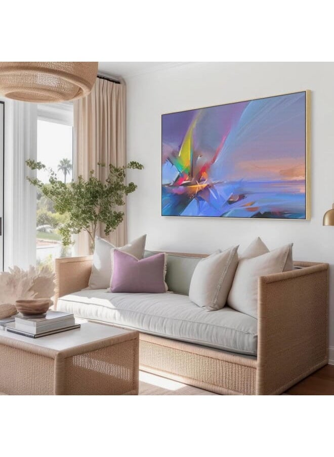 Home Gallery - Abstract Portrait Of Sail On Sea Framed Canvas Wall Art - Image 1