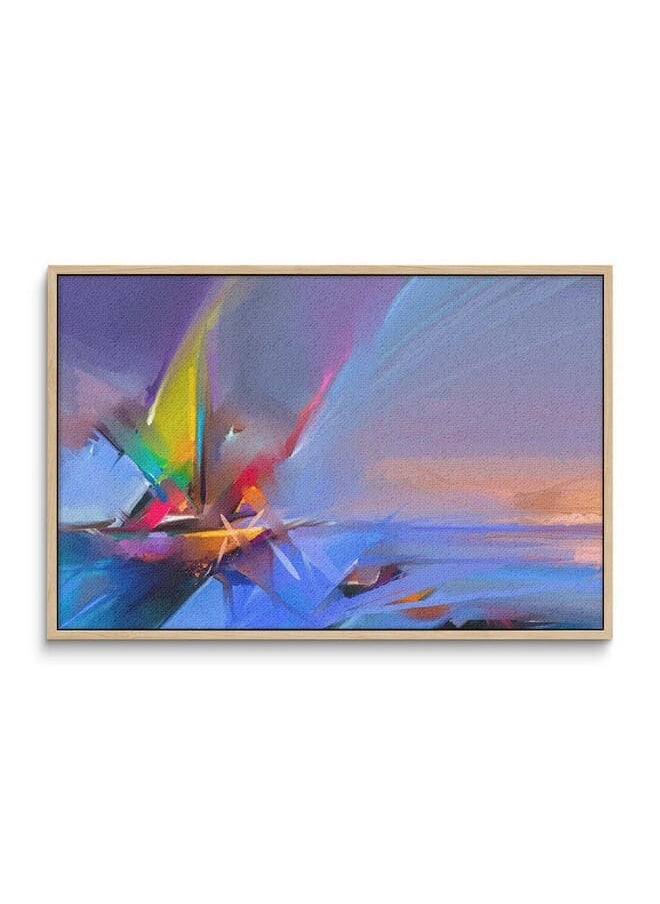Home Gallery - Abstract Portrait Of Sail On Sea Framed Canvas Wall Art - Image 1