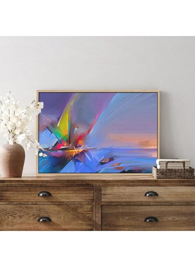 Home Gallery - Abstract Portrait Of Sail On Sea Framed Canvas Wall Art - Image 1
