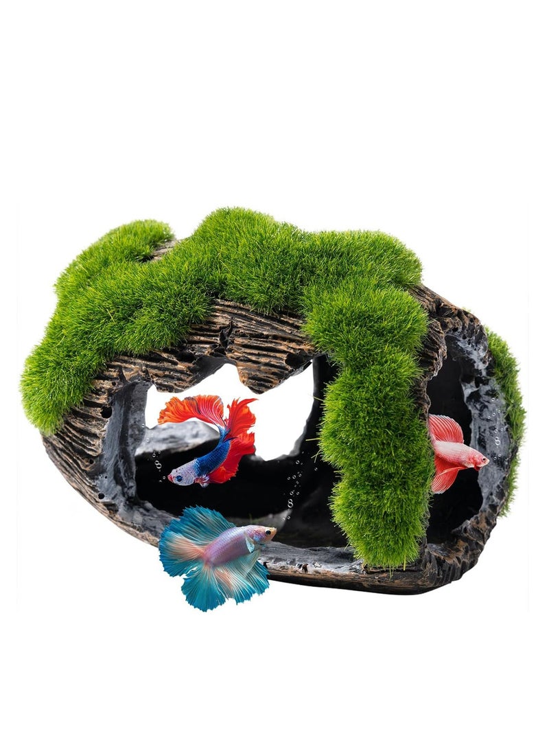 Broken Barrel Fish Tank Decor, Fish Tank Accessories Decorations Resin Betta Fish Hideout Cave for Fish Tank Ornaments for Small Animal Play Rest Hide. - Image 1