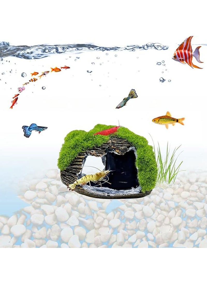 Broken Barrel Fish Tank Decor, Fish Tank Accessories Decorations Resin Betta Fish Hideout Cave for Fish Tank Ornaments for Small Animal Play Rest Hide. - Image 2