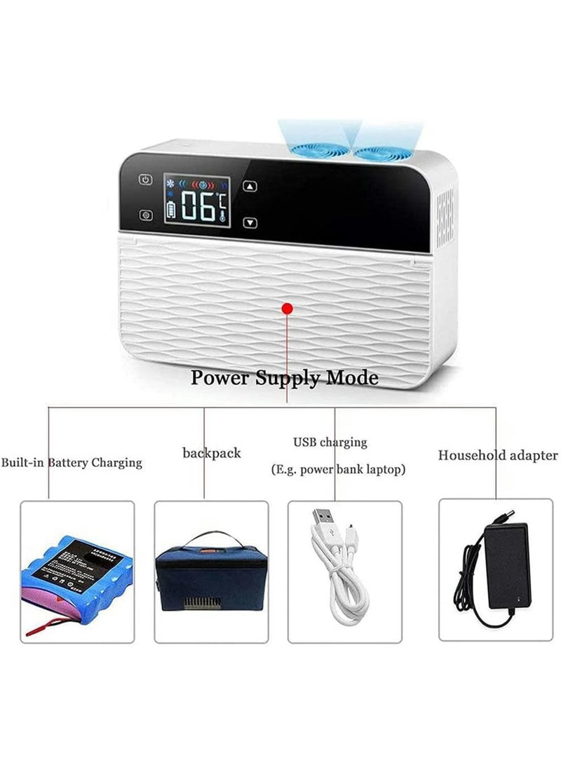 والالا صندوق تبريد الأنسولين، ثلاجة محمولة لحفظ الأدوية، درجة حرارة من 0 إلى 8 درجات مئوية، مناسبة للسفر والسيارة، قابلة للاستخدام لمدة 8 ساعات، حافظة تبريد الأنسولين، بنك طاقة/سيارة/منزل/بطارية، 1 بطاريات، لون أبيض. - Image 5