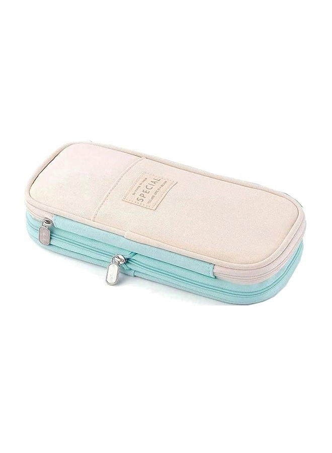 ARNUIXTY Large Storage Pencil Case Pen Bag with Zipper Big Capacity Pouch Organizer for Office Travel Holder Box Christmas Gift (Green) - Image 1