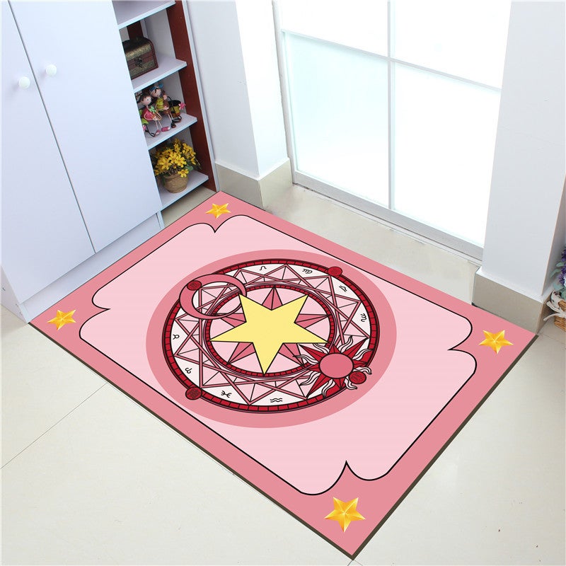 Cartoon Sakura Cute Magic Array Floor Mat Absorbent Door Entry Foot Mat Rubbing Mat Washable - Image 2
