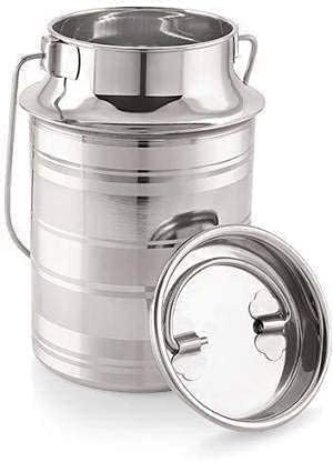 SG CRAFTS ™ Stainless Steel Milk Storage Can with Lid (Milk Pot,Ghee Barni)(Silver) (1.5 Litre) - Image 3