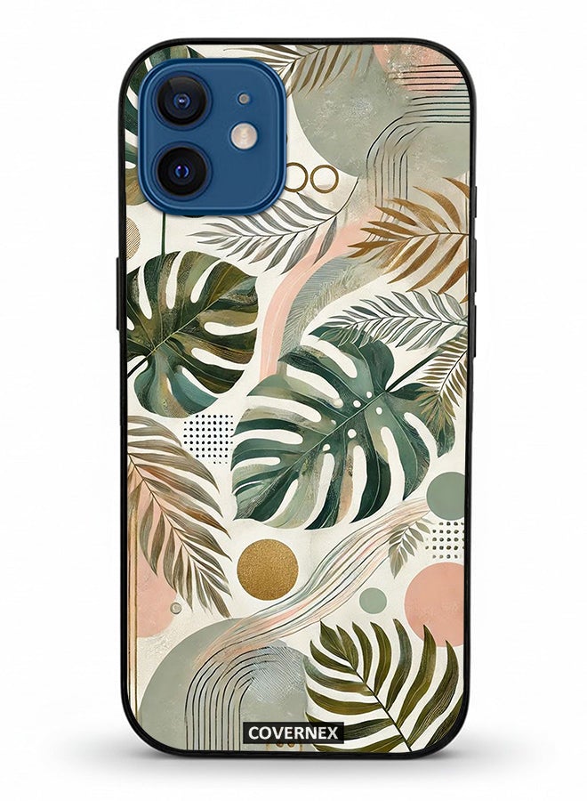 Covernex Apple iPhone 12 Protective Case Cover Printed Featuring Tropical Monstera - Image 2