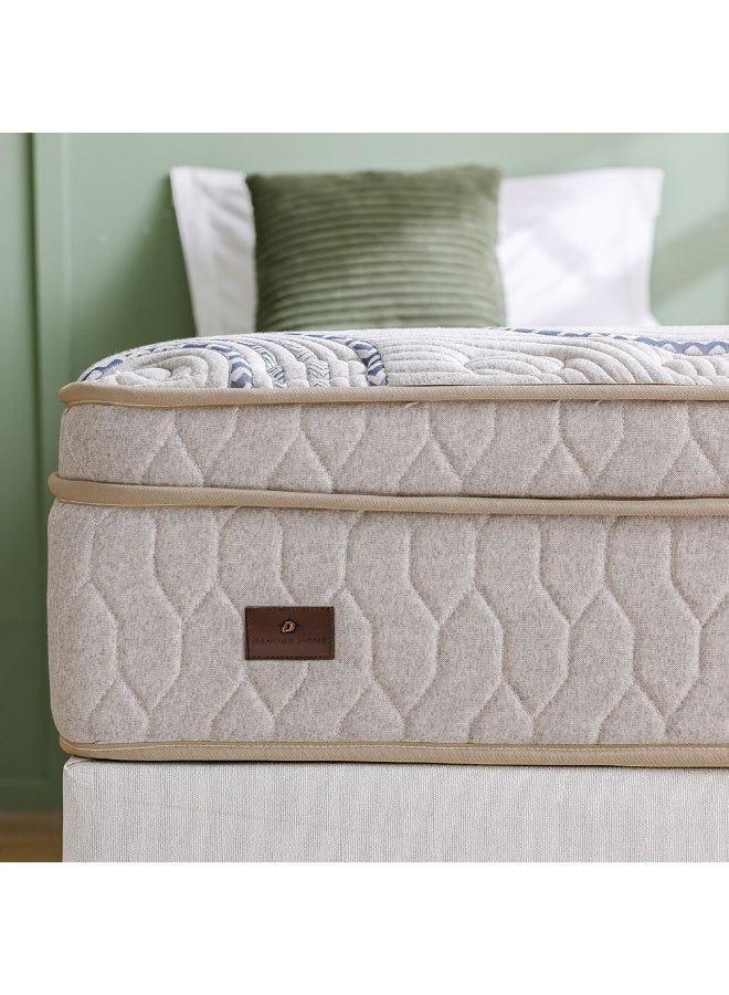 DANUBE HOME مرتبة سرير كينغ غليتر - 180x200x30 سم - فوم ميموري فيسكو ولاتكس مع نظام نوابض جيب - رمادي - ضمان 25 سنة - أثاث مريح لغرفتك - Image 3