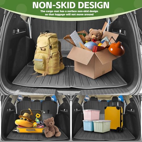 Qyebbk Cargo Liners for 2023-2025 Honda CRV CR-V Trunk Mat with Seat Back Cover Accessories, All Weather Rear Cargo Mat Backrest Protector(Only for Upper Deck) - Image 4