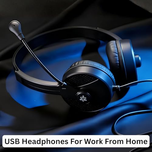 Metaind Wired USB Headphone with Noise Cancelling Mic | HD Sound & Comfort for Zoom, Teams & Call Centers | USB Headset for PC & Laptop | Model: Meta_MT50 (Black) - Image 3