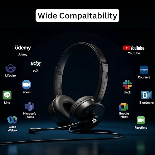 Metaind Wired USB Headphone with Noise Cancelling Mic | HD Sound & Comfort for Zoom, Teams & Call Centers | USB Headset for PC & Laptop | Model: Meta_MT50 (Black) - Image 4