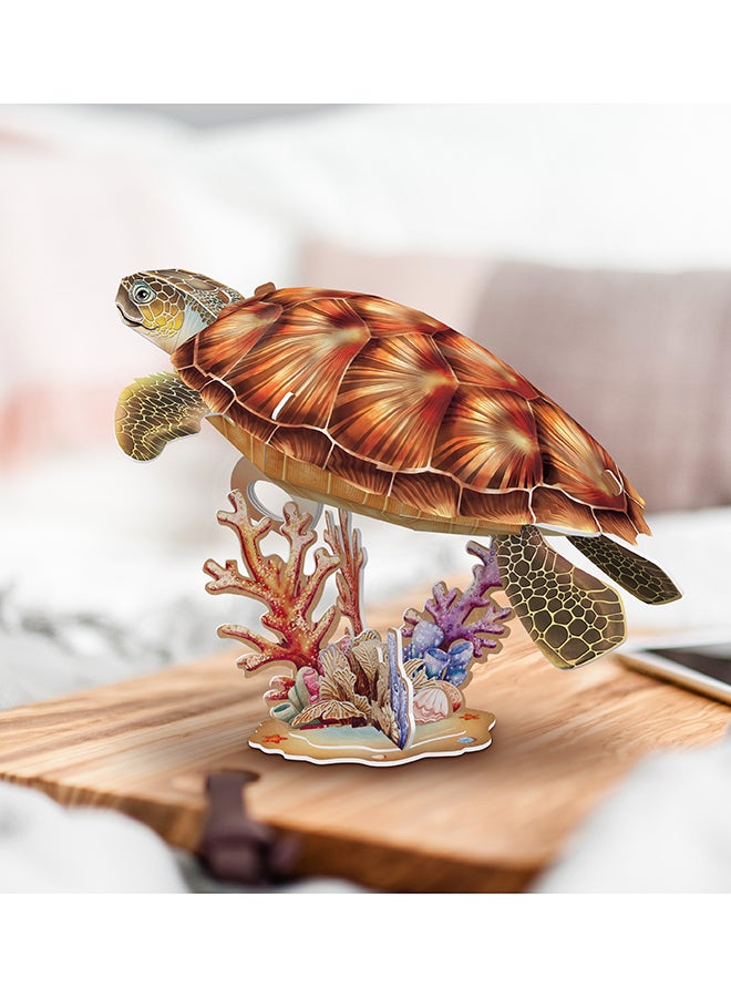 CubicFun National Geographic 3D Puzzle Sea Turtle 31 Pieces - Wild And Endangered Animals, For 8 Years+ - Image 5