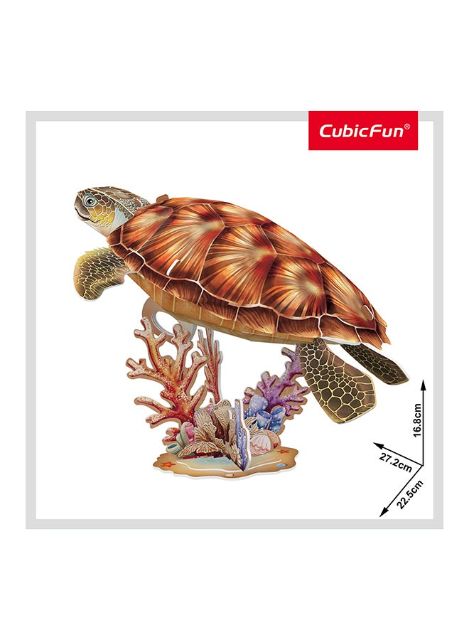 CubicFun National Geographic 3D Puzzle Sea Turtle 31 Pieces - Wild And Endangered Animals, For 8 Years+ - Image 3