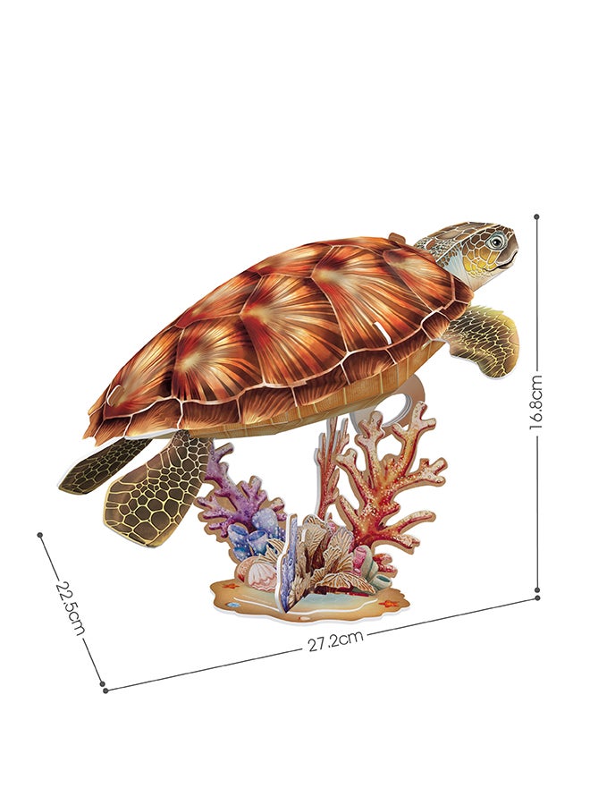 CubicFun National Geographic 3D Puzzle Sea Turtle 31 Pieces - Wild And Endangered Animals, For 8 Years+ - Image 4