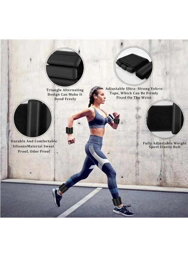 شيبشيب زوج واحد من أوزان الكاحل والمعصم للنساء والرجال، مجموعة أوزان الكاحل بوزن 0.45 كجم (0.22 كجم لكل وزن معصم) - Image 2