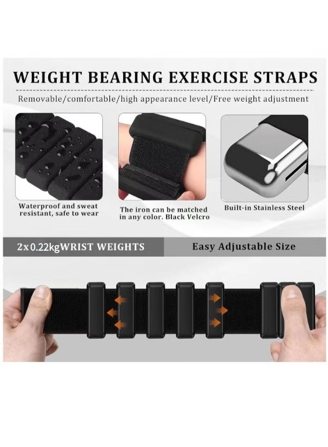 شيبشيب زوج واحد من أوزان الكاحل والمعصم للنساء والرجال، مجموعة أوزان الكاحل بوزن 0.45 كجم (0.22 كجم لكل وزن معصم) - Image 4