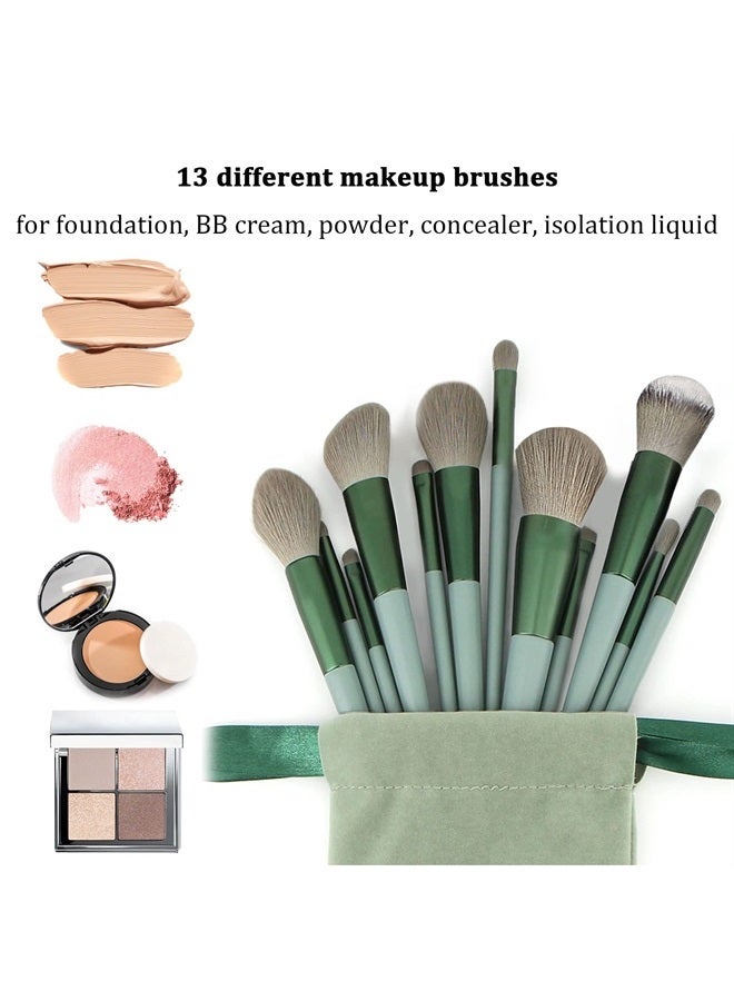 Koccido Makeup Brushes 22 Pcs Makeup Kit,Foundation Brush Eyeshadow Brush Make up Brushes Set (Green, 22 Piece Set) - Image 2