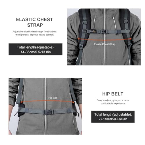 MOUNTAINTOP 40L Hiking Backpack Lightweight Travel Backpack for Men&Women Outdoor Camping Backpacking - Image 3
