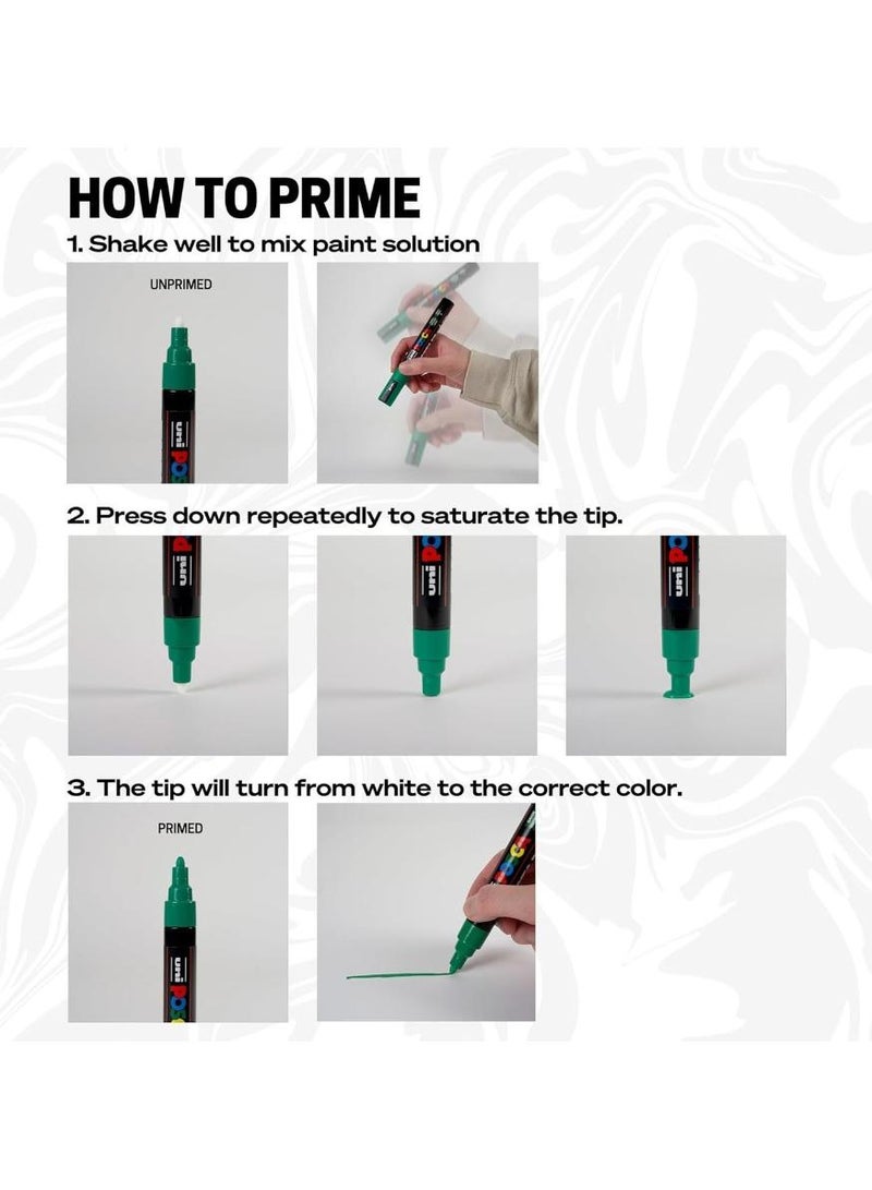 POSCA 24 Colors Paint Marker Set, PC-3M 0.9-1.3mm for Rock Painting, Fabric, Glass, Metal, and Graffiti - Image 3