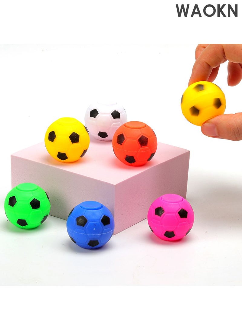 WAOKN 30 Pcs Soccer Party Favors for Kids 3-12 , Rotatable Soccer Finger Ball , Mini fingertip Soccer Stress Reliever Goodie Bag Stuffers , Soccer Party Favors Toys Gifts for Kids Teens Adults ,Random color . - Image 3