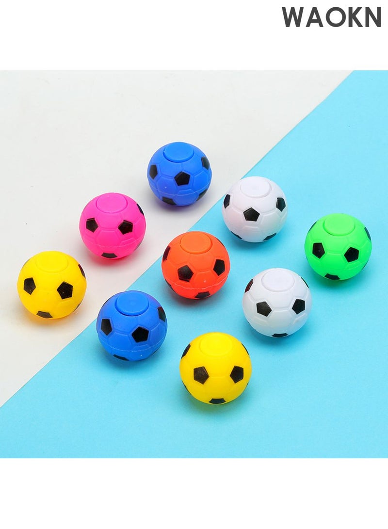 WAOKN 30 Pcs Soccer Party Favors for Kids 3-12 , Rotatable Soccer Finger Ball , Mini fingertip Soccer Stress Reliever Goodie Bag Stuffers , Soccer Party Favors Toys Gifts for Kids Teens Adults ,Random color . - Image 2