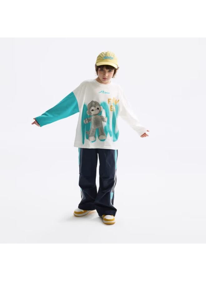 Mqd Kids Children's Pants Autumn New Boys Casual Street Style Versatile Straight Pants Navy Blue 160 - Image 2