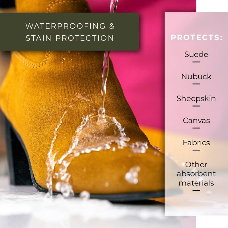 Renapur Suede, Nubuck, Fabric Waterproofing/Stain Protection — Eco-Friendly, Non-Toxic, for Shoes, Boots, Sneakers & Clothing (3.4 fl.oz) - Packaging May Vary - Image 1