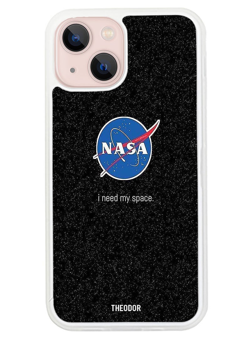 Theodor Protective Case Anti Scratch Shock Proof Cover For APPLE IPHONE 14 Nasa I Need My Space (White Bumper) - Image 1