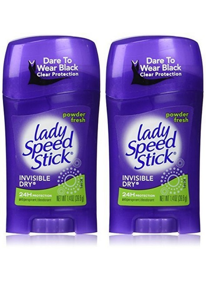Lady Speed Stick - Invisible Dry, Powder Fresh Antiperspirant Deodorant, Net Wt. 1.4 Oz. (2 Pack Value Bundle) By Lady Speed Stick - Image 1