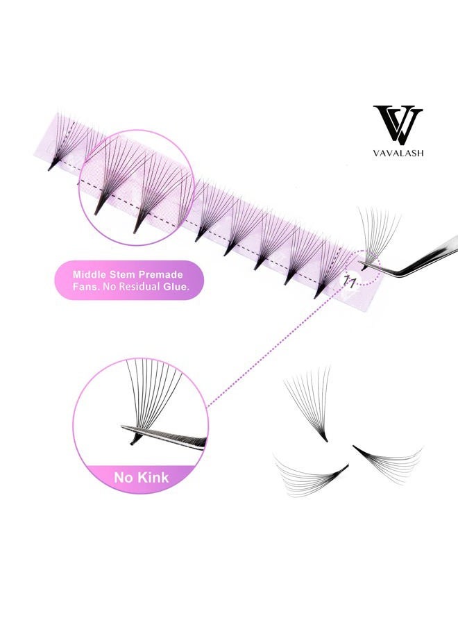 VAVALASH (10D-0.07-C, 9 مم) - تمديدات رموش 3D 4D 5D 6D 8D 9D 10D سمك 0.07/0.1 تجعيد C/D رموش جذع وسطى وطويل ملتصقة حرارياً مروحة مسبقة الصنع إمدادات تمديدات رموش الحجم الروسي - Image 3