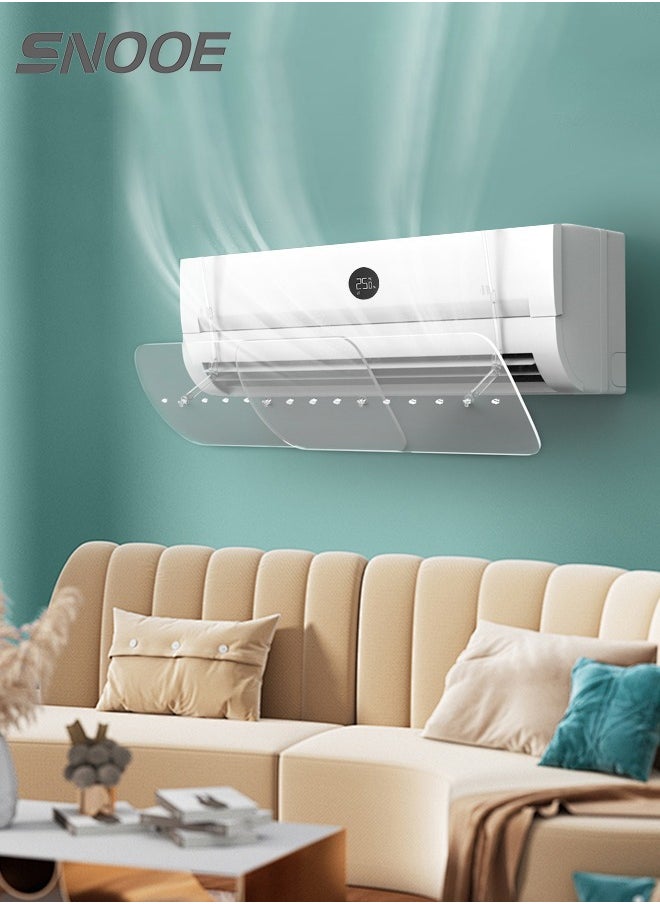 Snooe Split AC air Deflector Air Conditioner Deflector Adjustable Punch-free Anti Direct Blowing Outlet Air Baffle Windshield for Home Split Air Conditioner  - Image 1