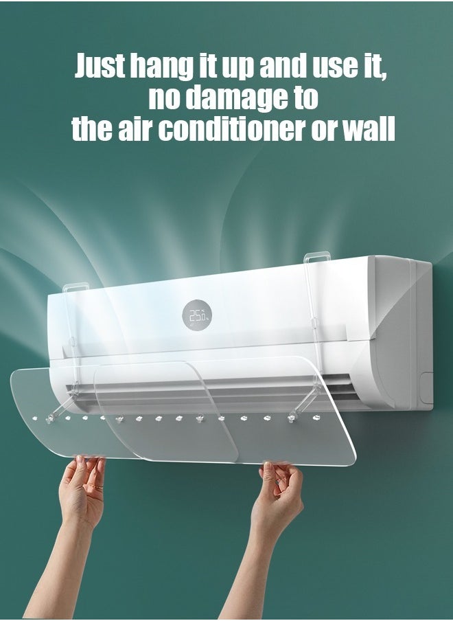 Snooe Split AC air Deflector Air Conditioner Deflector Adjustable Punch-free Anti Direct Blowing Outlet Air Baffle Windshield for Home Split Air Conditioner  - Image 5