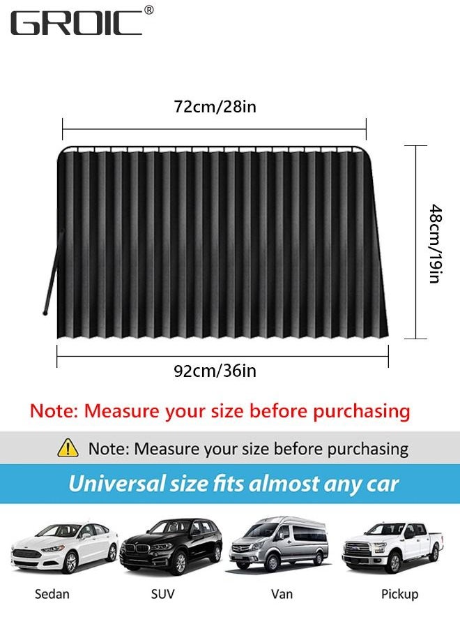 GROIC - Car Window Shades,4 Pcs Car Curtains Window Covers Interior Full Priavcy Protection, Car Front Window Sun Shades,Car Rear Window Sun Shades,Privacy Magnetic Black Covers Car Curtains,Car Interior - Image 1